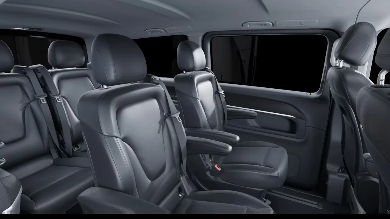 Mercedes-Benz EQV cabin with individual passenger seats